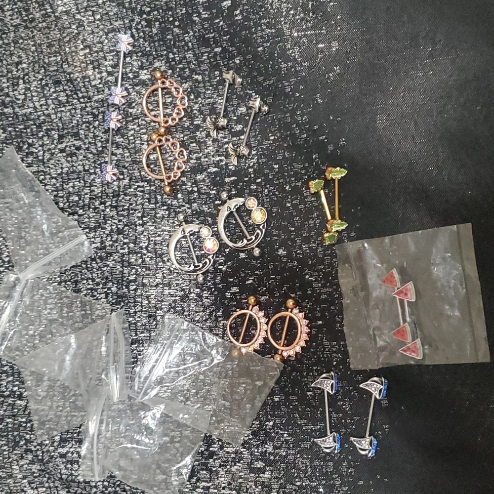 Nipple Ring Bundle 8 total